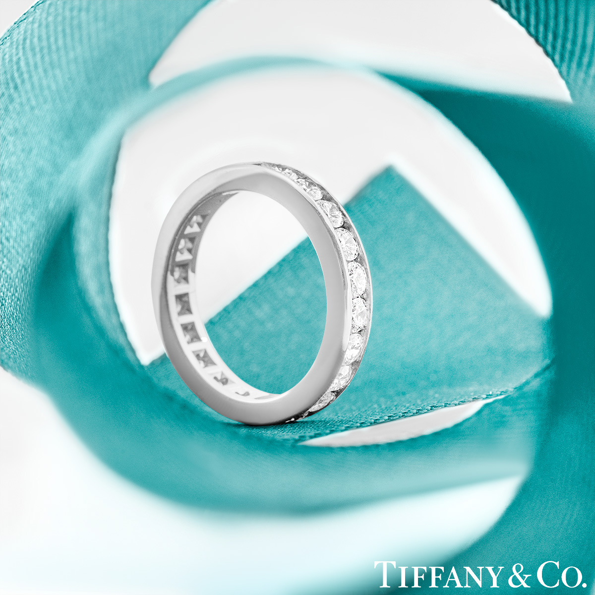 Tiffany & Co. Platinum Diamond Full Eternity Ring 1.98ct